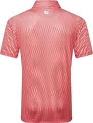 Polo košile Footjoy Houndstooth Geo Lisle Mens Hibiscus - 1