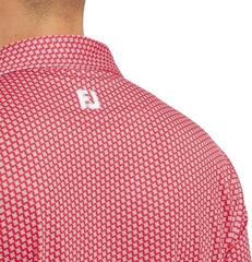Polo košile Footjoy Houndstooth Geo Lisle Mens Hibiscus - 2