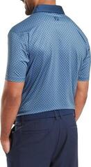Polo košile Footjoy Checker Print Lisle Mens Dark Denim/White - 4