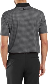 Tricou polo Footjoy Checker Print Lisle Mens Black/White 2XL Tricou polo - 5