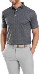 Tricou polo Footjoy Speckle Print Pique Mens Black/Flint - 3