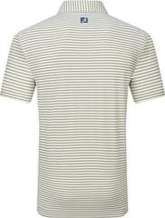 Polo košeľa Footjoy Balance Stripe Lisle Mens White/Navy/Grey/Taxi - 1
