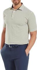 Polo košeľa Footjoy Balance Stripe Lisle Mens White/Navy/Grey/Taxi - 3