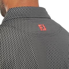 Poloshirt Footjoy Irongate Print Lisle Mens Black/White - 2