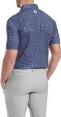 Tricou polo Footjoy Bounce Print Pique Mens Dark Denim - 4