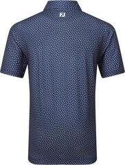 Polo košile Footjoy Bounce Print Pique Mens Dark Denim - 1