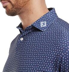 Polo košile Footjoy Bounce Print Pique Mens Dark Denim - 2
