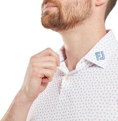 Polo-Shirt Footjoy Bounce Print Pique Mens White/Orange/Blue Jay - 2