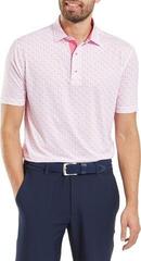Polo košile Footjoy Figure Print Lisle Mens White/Pink Lemonade - 3