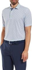 Poolopaita Footjoy Figure Print Lisle Mens White/Navy - 3