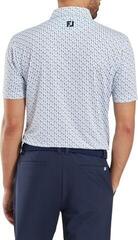 Poolopaita Footjoy Figure Print Lisle Mens White/Navy - 4