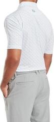 Poloshirt Footjoy Figure Print Lisle Mens White/Flint - 4