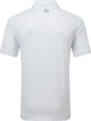 Poloshirt Footjoy Figure Print Lisle Mens White/Flint - 1