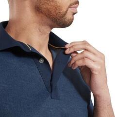 Tricou polo Footjoy Etched Texture Print Lisle Mens Navy - 2