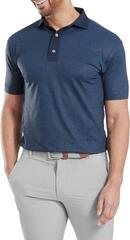 Tricou polo Footjoy Etched Texture Print Lisle Mens Navy - 3