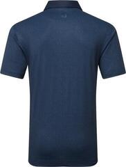 Poloshirt Footjoy Etched Texture Print Lisle Mens Navy - 1