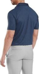 Poloshirt Footjoy Etched Texture Print Lisle Mens Navy - 4