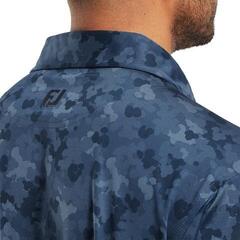 Poloshirt Footjoy Pop Camo Lisle Mens Dark Denim - 2