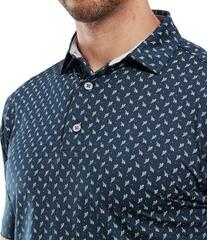 Tricou polo Footjoy Flower Bud Foulard Lisle Mens Navy - 2