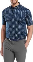 Tricou polo Footjoy Flower Bud Foulard Lisle Mens Navy - 3
