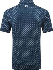 Polo majica Footjoy Flower Bud Foulard Lisle Mens Navy - 1