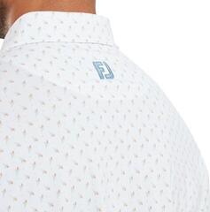 Polo majica Footjoy Flower Bud Foulard Lisle Mens White - 2