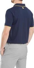 Poloshirt Footjoy Tipped Pique Mens Navy/Taxi - 4