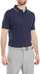Poloshirt Footjoy Tipped Pique Mens Navy/Taxi - 3