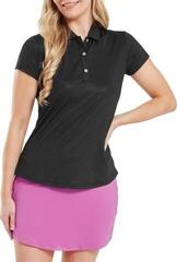 Polo košile Footjoy Animal Print Cap Sleeve Lisle Womens Black - 3