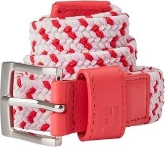 Pásek Footjoy Braided Black/White/Berry Long UNI Pásek - 2