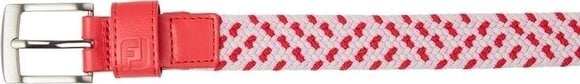 Pásek Footjoy Braided Black/White/Berry Long UNI Pásek - 3