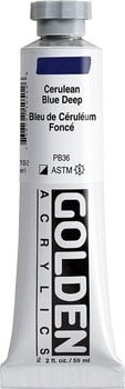 Akriliniai dažai Golden Artist Colors Heavy Body Acryl Paint Cerulean Blue Deep 59ml - 3