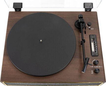 Predvajalnik Latone Retro Record Player with Dust Cover Brown Predvajalnik - 3