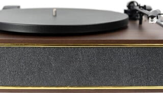 Turntable Latone Retro Record Player with Dust Cover Brown Turntable - 5