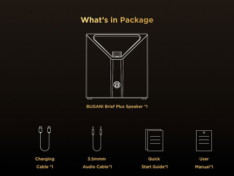 Prijenosni zvučnik BUGANi Brief Plus Champagne Gold Prijenosni zvučnik - 5