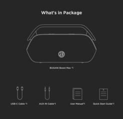 Kolumny przenośne BUGANi Boost Max Black Kolumny przenośne - 4