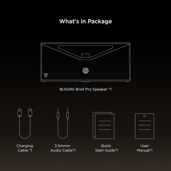 Speaker Portatile BUGANi Brief Pro Lamborghini Black Gold Speaker Portatile - 6