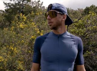 Löpartröja med kort ärm Compressport Trail Racing Postural SS Top Nile - 4