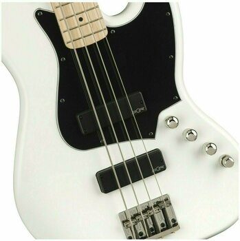 Elektrische basgitaar Fender Squier Contemporary Active Jazz Bass HH MN Flat White - 3