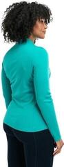 Ski T-shirt / Hoodie Dale of Norway Falkeberg Womens Half Zip Baselayer Peacock/Off White - 2