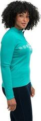 Ski T-shirt / Hoodie Dale of Norway Falkeberg Womens Half Zip Baselayer Peacock/Off White - 3