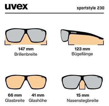 Спортни очила UVEX Sportstyle 230 Black Matt/Mirror Green Спортни очила - 5