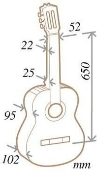 Klassinen kitara Almansa Student 424 4/4 Natural Klassinen kitara - 2