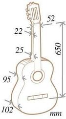 Klassisk gitarr Almansa Student 424 A 4/4 Natural Klassisk gitarr - 4
