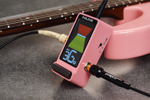 Pedal Tuner Nux Flow Tune MKII Pink Pedal Tuner (Like new) - 9