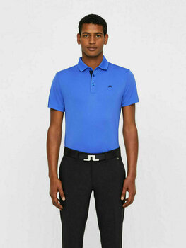 Polo Shirt J.Lindeberg Clay Reg Fit TX Jersey + Mens Polo Shirt Daz Blue L - 4