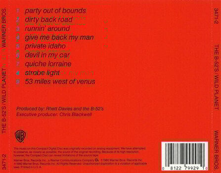 Music CD The B-52's - Wild Planet (Reissue) (Repress) (CD) - 4