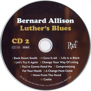 Glazbene CD Bernard Allison - Luther's Blues (2 CD) - 4