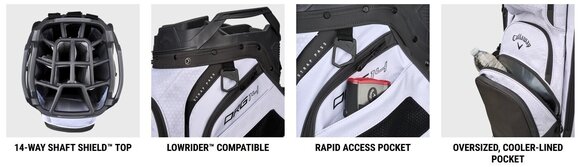 Saco de golfe para carrinho Callaway Org 14 HD Black Saco de golfe para carrinho - 18