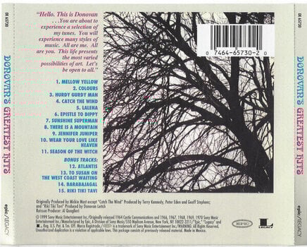 Музичний компакт-диск Donovan - Donovan's Greatest Hits (Reissue) (CD) - 4